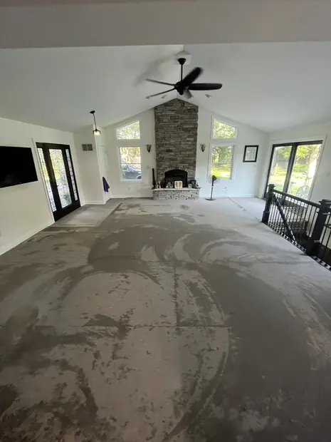 Stamped concrete floor